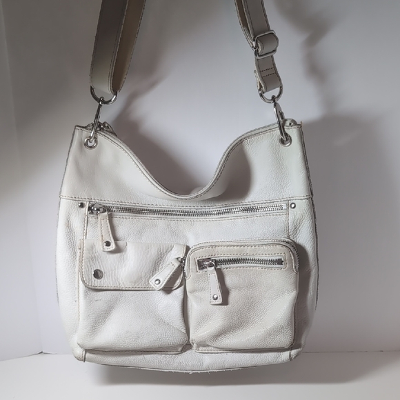 Fossil White Leather Crossbody/Shoulder Bag - Picture 1 of 11